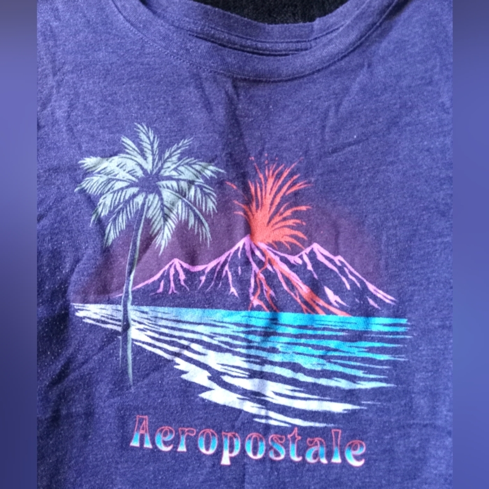 Aeropostale Juniors' Graphic Tee with Tropical Design